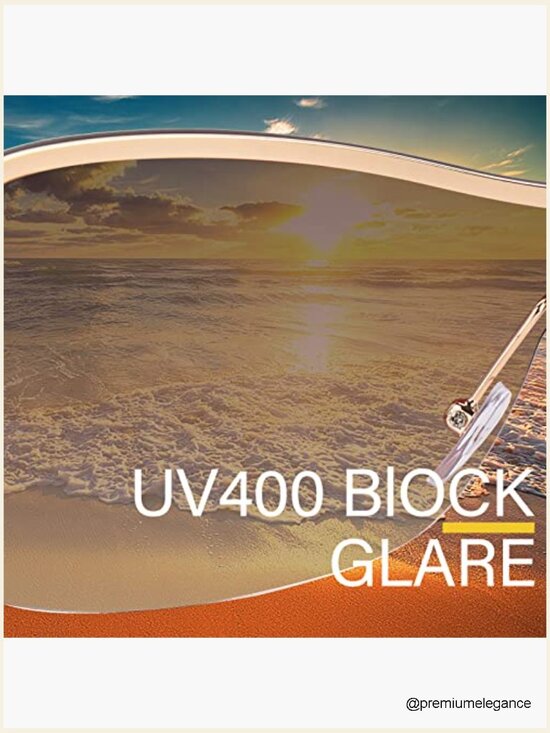 Y2K Sunglasses Rimless Frameless Metal Chain Link Trendy UV Protection